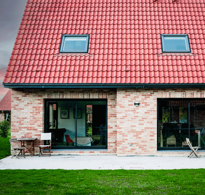 Maison traditionnelle en briques rouge - Construction dans le Nord de la France - Demeures de Style